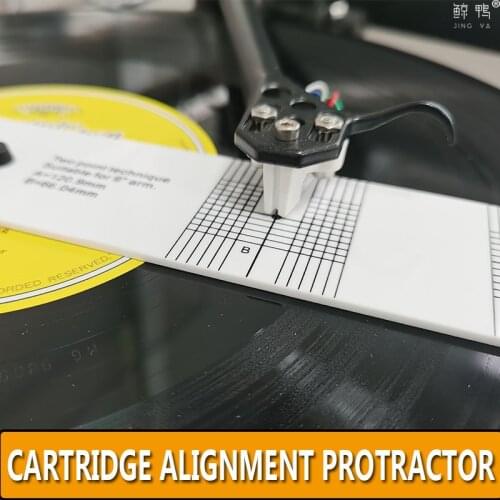 Pickup Calibration Distance Gauge Protractor Record LP Vinyl Turntable Phonograph Phono Cartridge Stylus Alignment