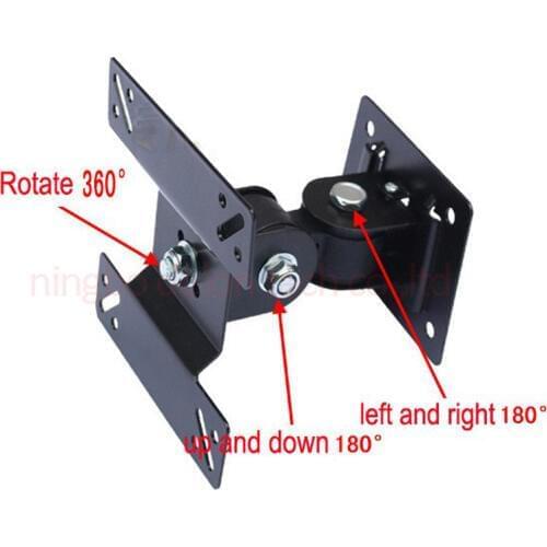 LCD-7R 10"-27"24" VESA 80X80 90X90 100X100 75X75 ROTATE 360 tilt retractable full motion LCD wall bracket mount