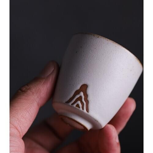 LUWU japanese ceramic tea cup handmade mountain teacup chinese kung fu cup 50ml