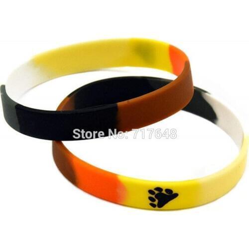 100pcs Bear Pride with Pattern of a Bears Claw on it wristband silicone bracelets free shipping by epacket A