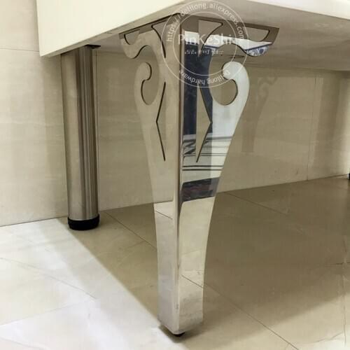 2 PCS Europe Flower patten stainless steel 304 cabinet legs furniture feet sofa leg coffee table foot height 20CM