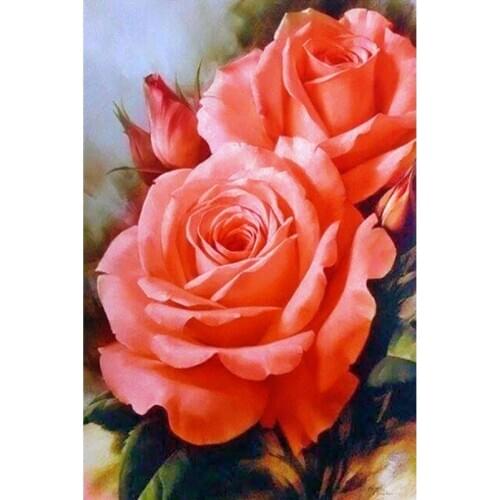 SNA Diamond Painting Flowers Pictures Of Rhinestones Diamond Mosaic Sale Home Decoration Handmade Embroidery Full Square