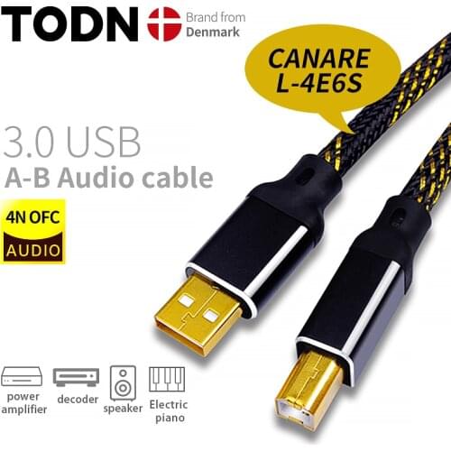 Canare HIFI USB Cable DAC A-B Alpha OCC Digital AB Audio A to B high endType A to Type B Hifi Data Cable