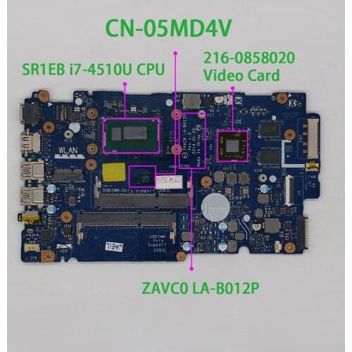 CN-05MD4V 05MD4V 5MD4V ZAVC0 LA-B012P w I7-4510U for Dell Inspiron 5447 5442 5542 5547 NoteBook PC Laptop Motherboard Mainboard
