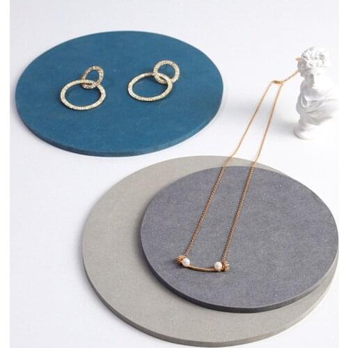 Wood Round Necklace Earring Holder Bracelet Stand Jewelry Display Stamp Block Pad Cosmetics Organizer Ring Doll Sheet Customized