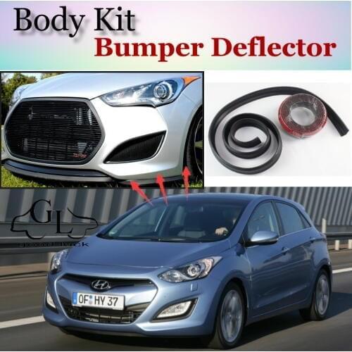 For Hyundai i30 / Elantra GT Bumper Lip / Front Spoiler Deflector For TopGear Friends Car Tuning View / Body Kit / Strip Skirt