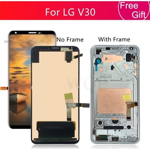 For LG V30 LCD H930 LCD Touch Screen Digitizer Assembly With Frame VS996 LS998U H933 LS998U Screen Replacement With Burn Shadows