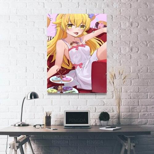 Home Decorative Canvas HD Prints Monogatari Paintings Modular Beautiful Cute Girl Pictures Wall Art Posters Artwork No Framed