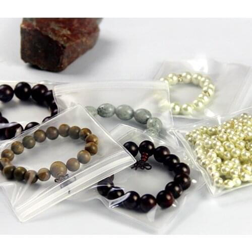 EVA Anti-oxidation Jewelry Packaging Plastic Poly Bag Transparent Matte Clear Zipper Ziplock Pearl Earring Jade Necklace