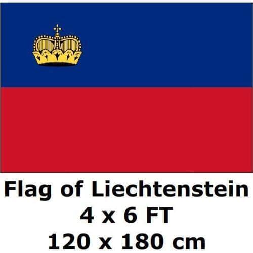 Liechtenstein Flag 4X6FT 120 x 180 cm Blue Yellow Red 100D Polyester Large Big Liechtensteiner Flags And Banners