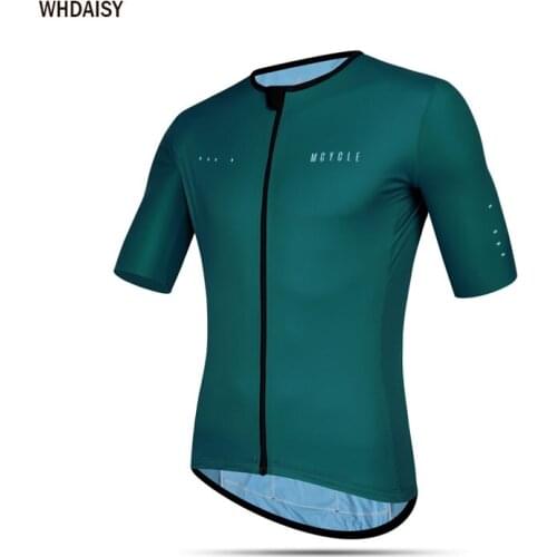 WHDAISY Summer Cycling Jersey Short Sleeves Breathable Quick Dry Pure Color Road Bike Shirts Bicycle Clothes Tops Men