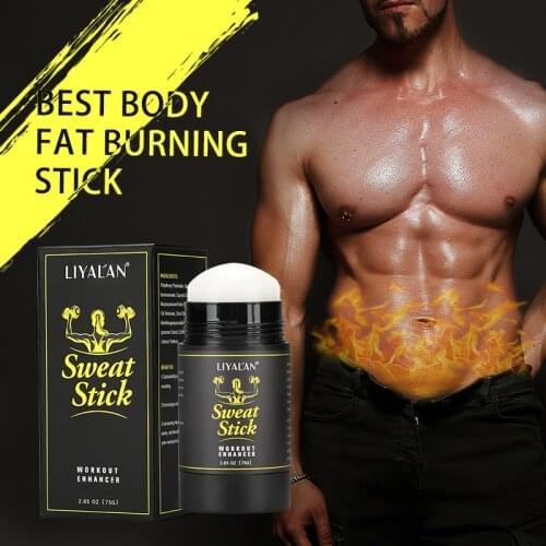 Abdominal Fat Burning Hot Cream Weight Lose Exercise Sweating Waist Slimming Full Body Sweat Workout Enhancer Gel Stick 75G