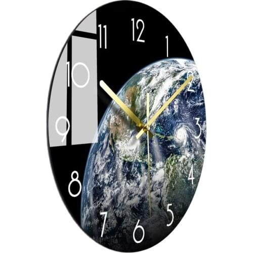 Creative Large Wall Clock Glass Living Room Planet Watch Home Modern Luxury Wall Clocks Home Decor Orologio Da Parete Gift FZ722