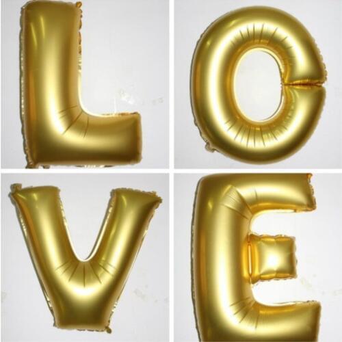 Fashion 32 Inch Giant Jumbo Letter Helium Aluminum Foil Balloon for Wedding / Birthday Party / Baby / Bridal Shower Decoration