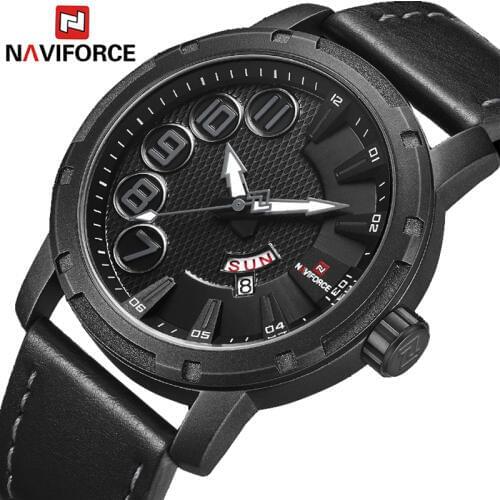 NAVIFORCE Watches Men Fashoin Casual Simple Sport Quartz Leather Wristwatches 3Bar Waterproof Clock Hour Relogio Masculino