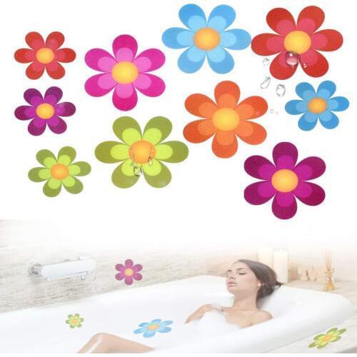 Nonslip Bathtub Appliques Bath bathtub Flower Sticker Tub Bathroom Decal Mural Non-slip Waterproof Self-adhesive home decoratio