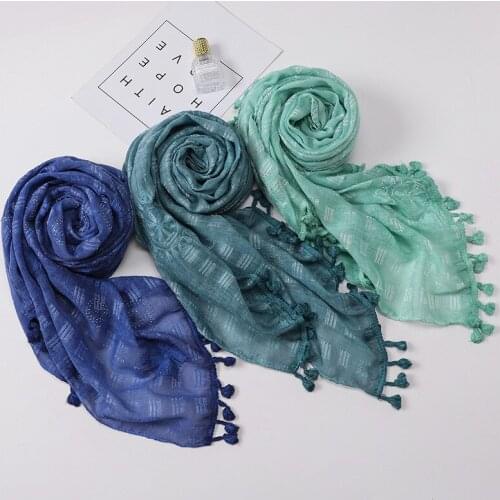 90*180CM Spring/Summer New Lace Hot Rhinestone Pure Color Retro Cotton and Linen Ladies Baotou Scarf Jersey Hijab Wholesale