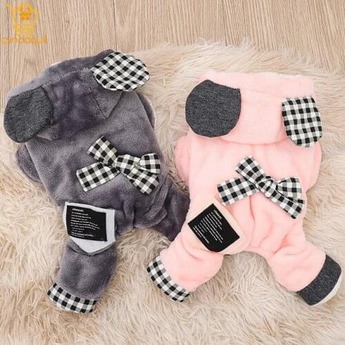 Dog Clothes Autumn Thickened Flannel Pets Dogs Accessories and Clothes for Small Winter Dogs Jumpsuit Warm Coat Suit for Dog Pet