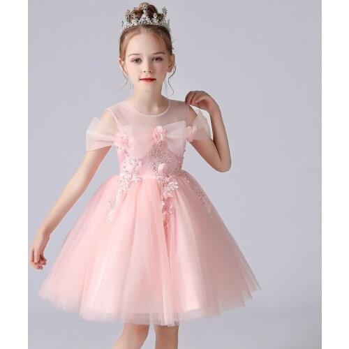 Girl dress children princess dress fluffy mesh wedding flower girl dress sweet evening dress birthday party dress new year dress