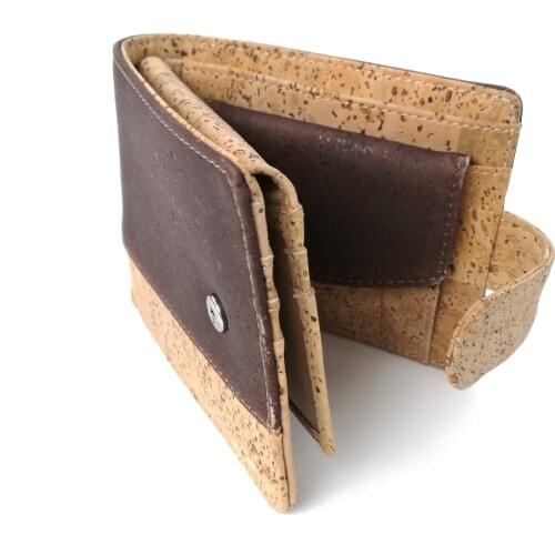 Rustic Men Cork Wallet Bifold Eco Friendly Cork Card Wallet
