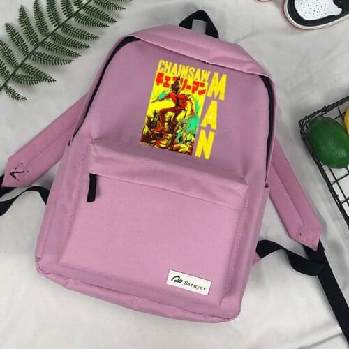Chainsaw Man mochilas fashion anime designer kawaii women sac a dos femenina mujer backpack