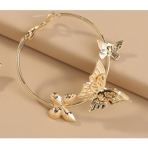 Golden Butterfly Earrings Earrings for Women Banquet Couple Wedding Earrings Fashion Jewelry Birthday Gift for Girlfriend