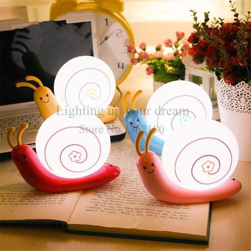 Snail Animal LED Night Light Fairy Tale Living Room Baby Lamp USB Cute Lovely Christmas Gift For Kids Birthday Children Bedroom
