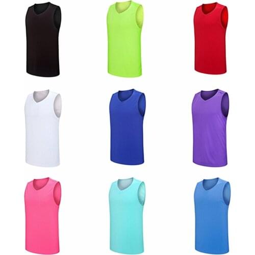 Basketball Jersey Uniforms Quick-drying Men Sports Shirts Breathable Adult V-neck Basketball solid vest