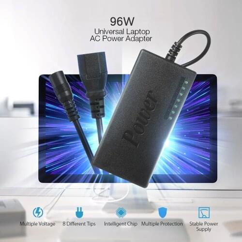 96W 12V-24V Universal Laptop Charger Regulated Output Power Supply Adapter AC DC Adjustable Power Adapter Charger