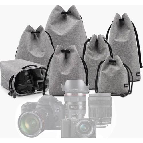 Waterproof Oxford Cloth Drawstring Bags for DSLR SLR Digital Cameras Lens Accessories