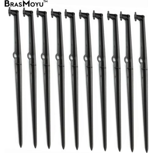 10-50PCS 50CM Tall Fixed Stake for Garden Drip Irrigation Spinklers 6.0mm 1/4'' Barb Greenhouse Seedling Connect 4/7mm Hose
