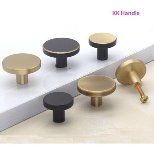 2Pcs/Lot Premintehdw Solid Brass furniture Knob Knobs Cabinet Drawer Cupboard Door Black Gold Bronze mushroom
