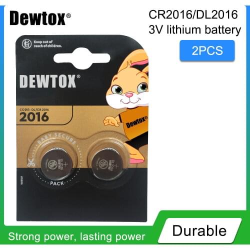 2pcs brand new battery for DURACELL DLCR2016 CR2016 ECR2016 GPCR2016 3v button cell coin lithium batteries for watch car toy