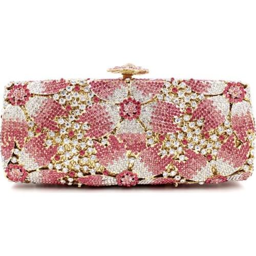 20x8.5CM Rhinestone Bag Corrugated Metal Crystal Evening Bag Diamond Bag Women Clutch Bag a6898
