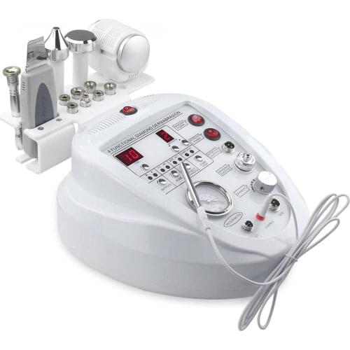 5 In 1 Diamond Microdermabrasion Ultrasonic Hot Cold Hammer Facial Massager Blackhead Suction Remover Pores Cleansing Machine