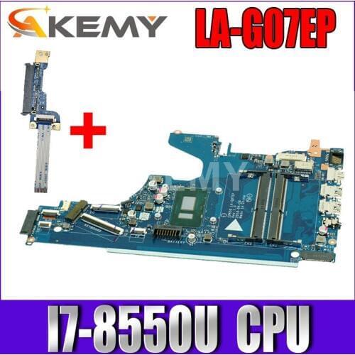 AKemy For HP 15-DA 15-da0073wm Laptop Motherboard I7-8550U CPU L20371-001 L20371-601 EPK50 LA-G07EP DDR4