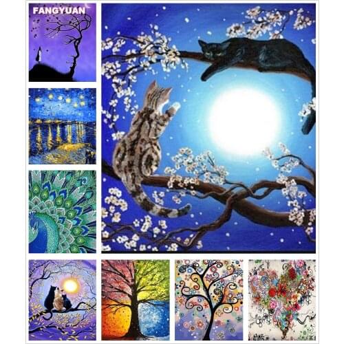 5D Diy Diamond Painting Scenery Animal Tree of Fantasy Diamond Embroidery Cross Stitch Kits Rhinestone Mosaic Home Decoration