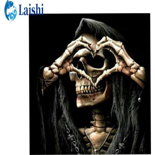 Great Painter 5D DIY Love Skull Diamond Painting Full Square round /square Diamond Painting Embroidery Sale Rhinestones Picture