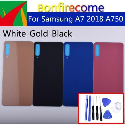 A750 For Samsung Galaxy A7 2018 A750 A750F SM-A750F Back Battery Cover Case 3D Glass Rear Housing Cover Rear Door Chassis Shell