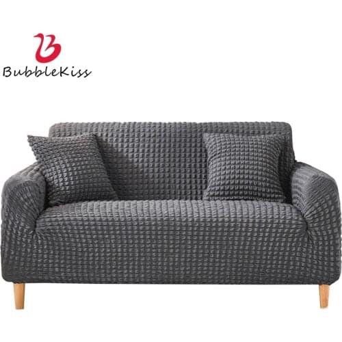 Bubble Kiss Corner Sofa Covers For Living Room Elastic Slipcover Solid Color Stretch Corner Sofa Cover All Inclusive Sofa Towel