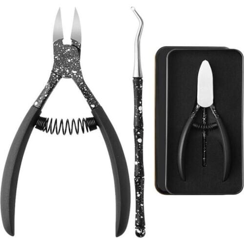 Black Orange Toenail Ingrown Nail Art Cuticle Nipper Clipper Edge Cutter Scissor Plier Dead Skin Remover Manicure Pedicure 30#9