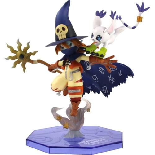 15cm Digimon Adventure Digital Wizarmon Tailmon Gatomon Cartoon Toy PVC Action Figure Model Doll Gift