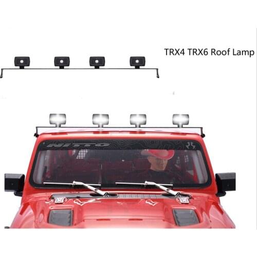 DJ TRX4 TRX6 Roof Lamp AXIAL SCX10 JEEP Wrangler Ceiling LED Light Four Head Square Lamps RC Car Parts Accessories rc carros r