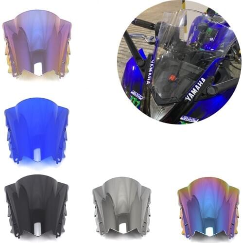 For 2014 2015 2016 2017 2018 Yamaha YZF-R25 YZF R25 YZF-R3 R3 Wind Screen Deflectors Windscreen Windshield Smoke Black