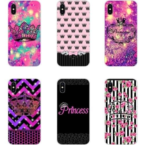 For Samsung Galaxy J1 J2 J3 J4 J5 J6 J7 J8 Plus 2018 Prime 2015 2016 2017 Queen princess crown Accessories Phone Shell Covers
