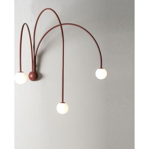 Loft penteadeira glass ball bedside aisle corridor wall lights for home cabecero de cama