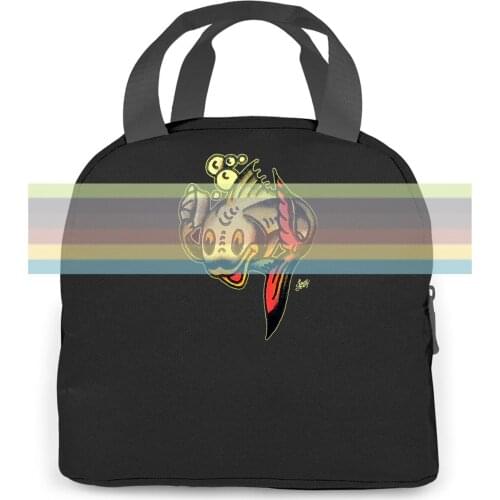 Sailor Jerry Fish Slim Fit T-Shir Harajuku Print women men Portable insulated lunch bag adult