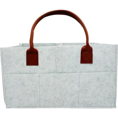 Multi-function Desktop Magazine Storage Bag Felt Cloth Office Desktop Organizer Portable Baby Diaper Storage Bag Nappy Holder