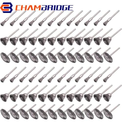 Wire Steel Wheel Brushes Pen-shape Bowl-shape T-shape Brushes Set Kit Accessories for Metal Rust Polishing Rotary Tools