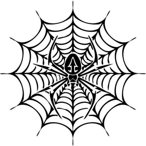 LLY-1040 Spider Web Modeling Cars Sticker PVC Motorcycle Auto Personality Fashion Window Bumper Decoration Waterproof Decal